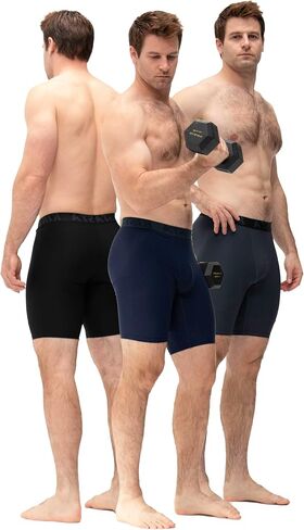 KISTA 3 Pack Men's Athletic Cool Dry Compression Shorts, Sports Performance Active Running Tights in Kuwait