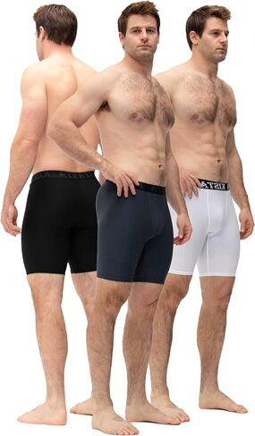 KISTA 3 Pack Men's Athletic Cool Dry Compression Shorts, Sports Performance Active Running Tights in Kuwait