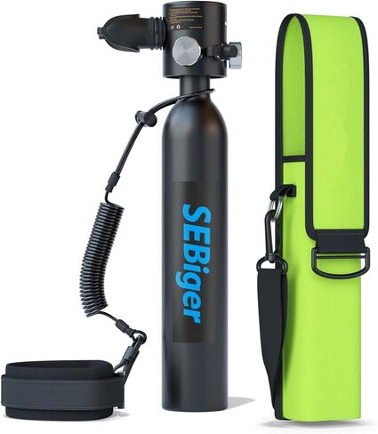 Mini Scuba Tank Diving Tank Supports 6-12 Minutes Diving Time Underwater Breath Devices for Diving, DOT Certified Mini Scuba Tank Made of Aviation Aluminum for Underwater Exploration in Saudi Arabia