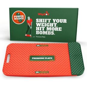 Pressure Plate with Power Wedge for Improved Golf Game | Weight Shift Balance Board | Golf Teaching & Training Aid for Club Practice Equipment