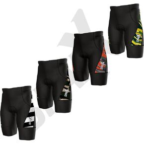 شورت Triathlon الرجالي من Sparx مطبوع عليه TriShort | 2 جيوب يسهل الوصول إليها| دراجة سباحة للجري (أصفر/أسود، 2XL) in Kuwait