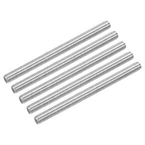 uxcell 5Pcs M3 x 100mm Fully Threaded Rod 304 Stainless Steel Right Hand Threads Bar Studs for Anchors Bolts, Clamps, Hangers and U-Bolts, M3-0.5 Thread Pitch