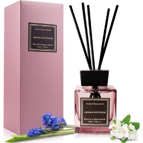 Oud & Bergamot Reed Diffuser Long-Lasting Fragrance Air Freshener Diffuser Hotel Collection Diffuser Oil 7.04 oz - Green