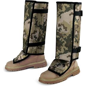 Snake Gaiters for Hunting,Waterproof Snake Guards,Snake Bite Protection for Lower Legs, Adjustable Size for Hunting Hiking and Farm