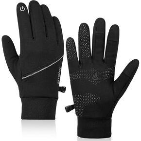 anqier Winter Gloves Touchscreen Thermal Gloves Cold Weather Windproof Warm Gloves for Running Cycling Driving Hiking Men and Women