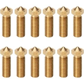 12 Pcs Brass Extruder Nozzle Extruder 3D Print Head 3D Printer Nozzles Kits for 3D Printer