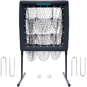 9 Hole Pitching Net,Softball & Baseball Pitching Target,3 Level Adjustable Height, Portable Training Equipment for Hitting and Pitching Practice，+2 Weighted Practice Balls in Saudi Arabia
