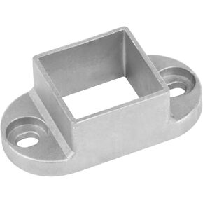 10 Pack 1-1/2" x 1-1/2" Square Post Flange Base, Aluminum Floor Mount Anchor Post Base, Deck Railing Wall Mount End Bracket, Newel Post Fence or Deck Mount Post Fitting