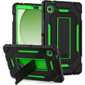 Grifobes Case for Samsung Galaxy Tab A9 2023(8.7 inch), Heavy Duty Military Grade Shockproof Rugged Protective 8.7" Cover with Built-in Stand for Galaxy Tab A9 SM-X110/X115/X117 (Black+Red)