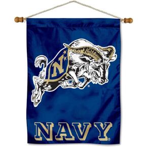 College Flags & Banners Co. US Navy Midshipmen Banner with Hanging Pole