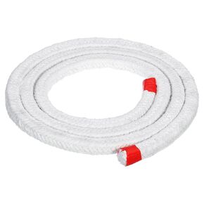 PATIKIL 6.57ft x 0.59inch Ceramic Fiber Rope, Square Braided Rope High-Temperature Gasket Seal for Boiler Furnace Oven Kiln Casting, White