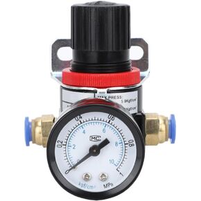 Pneumatic Air Source Treatment Pressure Regulator, AR-2000 PT 1/4 inch Air Source Treatment Pressure Regulator 0-1Mpa, Air Filter Regulator, Pneumatic Return Pressure Regulator Exhaust Valve