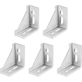 uxcell 5Pcs Inside Corner Bracket Gusset, 58x58x29mm 3060 Angle Connectors for 3030/3060 Series Aluminum Extrusion Profile Silver