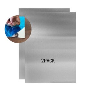 2 Pieces of 430 Stainless Steel Metal Plates, 6" x 12" x 1/64" (0.02") Inch, Suitable for Magnetic Installation Plate Walls, Suitable for Metal Plates in processes, Kitchens, and Offices