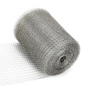 Wire Mesh for Mice Control 5in X 33 Ft Stainless Steel Wire Mesh Roll, Barrier, Flexible Elastic Mesh Fabric for Rodent, Bat, Snail Hole Filling, Gardening, and DIY Sealing of Water Outlets.