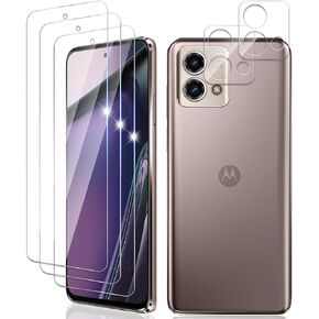3 Pack Tempered Glass Screen Protector for Motorola Moto g stylus 5g 2024 + 3 Pack Camera Lens Protecto, Anti-Fingerprint, 9H Hardness, ScratchResistant, Easy to install, Case Friendly