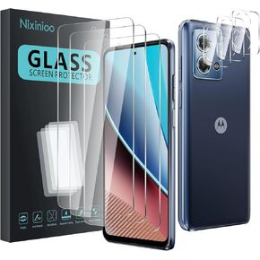 3 Pack Tempered Glass Screen Protector for Motorola Moto g stylus 5g 2024 + 3 Pack Camera Lens Protecto, Anti-Fingerprint, 9H Hardness, ScratchResistant, Easy to install, Case Friendly