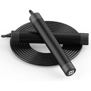 Jump Rope, HANDIO jump ropes 1/2 lb Weighted Jump Rope for Boxing, Cardio, Crossfit Workout, 8~10ft Range Adjustable Length Steel Ropes with Ball Bearings and Metal Handles, Jumpropes Suitable for Men