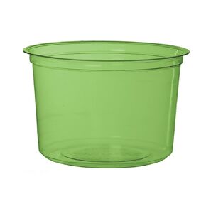 ECO PRODUCTS Compostable 16oz Round Deli Containers, Case of 500, Clear Green, Veridian, Meal Prep, Lids Sold Separately, Made from PLA Plastic, A Renewable Material Made from Plants
