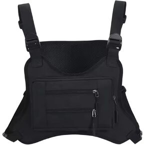 Sports Chest Bag for Men & Women, Lightweight Front Chest Pack, Outdoor Chest Bag for Men and Women With Pocket & Extra Storage, for Workouts Cycling and Hiking