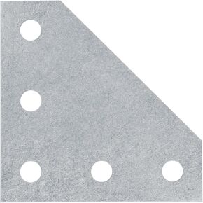 4 Pcs 5 Hole Flat Plate Fitting for 1-5/8" Strut Channel, Accept 1/2" Bolt, Thickness 5.6mm