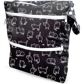 FLOCK THREE 3D Waterproof and Washable Wet Bag Luggage Organiser for Travel storage Stroller Daycare Baby Diapers Yoga Beach Pool Swimsuits Luggage Packing for Travel Accessories (Slipper)