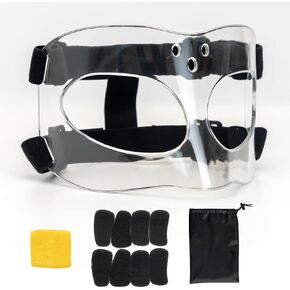 Nose Mask Nose Guard for Softball Basketball Face Mask Nose Protector Mask Nose Guard for Broken Nose Black Clear Face Mask Nose Mask for Nose Protect for Youth Teenagers Men Women