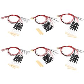 PATIKIL 12-18V 0603 Pre Wired LED Set,120Pcs 7.8" Pre-soldered Micro Surface Mount Device Light Emitting Diodes with Edge for Home Decor Model Build,Colorful