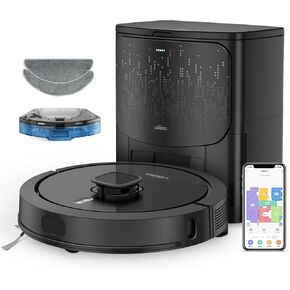 G3 Robot Vacuum & Mop Combo with Self Emptying, 4000Pa Suction, Lidar Navigation Smart Mapping, 60-Day Capacity, Compatible Alexa, Robotic Cleaner Ideal for Pet Hair, Hard Floor Carpet, Black