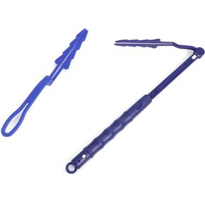 Alternative Handles Set Compatible with Swiffer Duster Refill- 2 Blue Handles, Long and Short, Adjustable Extension Handles in Kuwait
