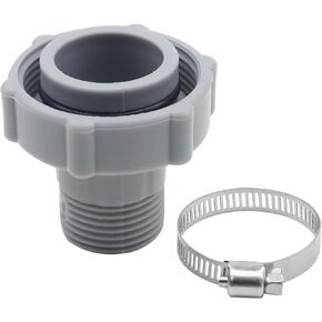Pool Drain Fitting Connects Pools Drain Hose Adapter Ground Pool Drain Adapte with Clamping Rings for Connect To The Garden Pipe