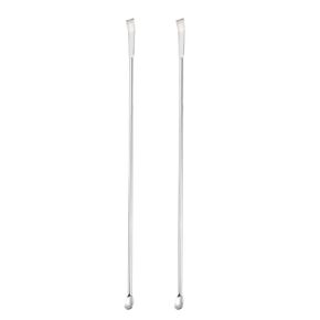 YOKIVE 2 Pcs Lab Spatula Spoon, 304 Stainless Steel Micro Sampling Mixing Measuring Great for Laboratory (220mm/9-Inch)