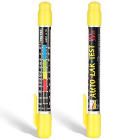 2 Pcs Paint Thickness Gauge Precision Paint Coating Tester Magnetic Tip Car Paint Tester Pen Waterproof Paint Depth Gauge Car Body Damage Detector for Crash Check Coating Film Inspection