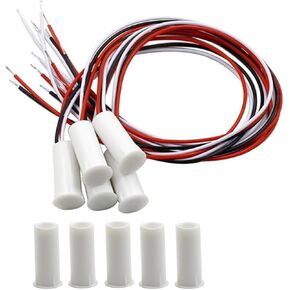 Magnetic Reed Switch RC-35 NC/NO Recessed Wired Door Window Alarm, Magneti Door Switch, Contact Sensor, for Home Security and Burglar Alarm Systems,(5 Sets)