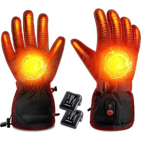 Heated Gloves for Men and Women Rechargeable, 7.4V 3200mAh Eletric Battery Powered Heating Gloves with Touchscreen & 3 Temperature Setting for Arthritis Casual Cold Winter Outdoor Sports