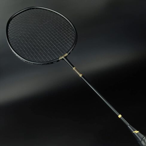 مجموعة مضارب كرة الريشة خفيفة الوزن، 9U 62 جرامًا من ألياف الكربون الكاملة مضرب كرة الريشة الأسود (Air9U Plus) (82) in Kuwait