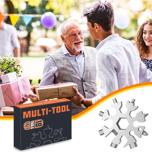 2 حزمة أدوات متعددة الأغراض هدايا الأب هدية عيد الميلاد للرجال الأخ 18 في 1 ندفة ثلج أدوات حلقة مفاتيح متعددة الفولاذ المقاوم للصدأ التخييم في الهواء الطلق مفك مسطح in Kuwait