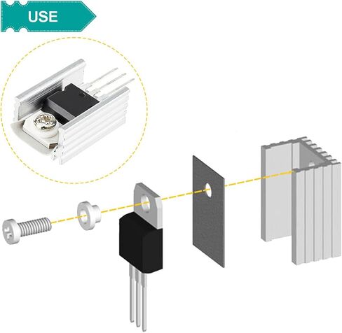IRF3205 3205 Mosfet Transistor 55V 110A N-Channel Power MOSFETS Transistor TO-220 مع مجموعة تركيب مفك براغي من الألومنيوم، للاستخدام بنفسك (20 قطعة) in Saudi Arabia