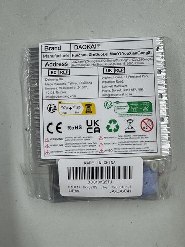 IRF3205 3205 Mosfet Transistor 55V 110A N-Channel Power MOSFETS Transistor TO-220 مع مجموعة تركيب مفك براغي من الألومنيوم، للاستخدام بنفسك (20 قطعة) in Saudi Arabia