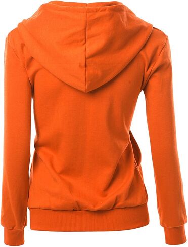 Women's Basic Long Sleeve Zip Up Hoodie in Colors in Saudi Arabia