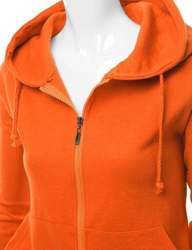 Women's Basic Long Sleeve Zip Up Hoodie in Colors in Saudi Arabia