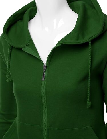 Women's Basic Long Sleeve Zip Up Hoodie in Colors in Saudi Arabia