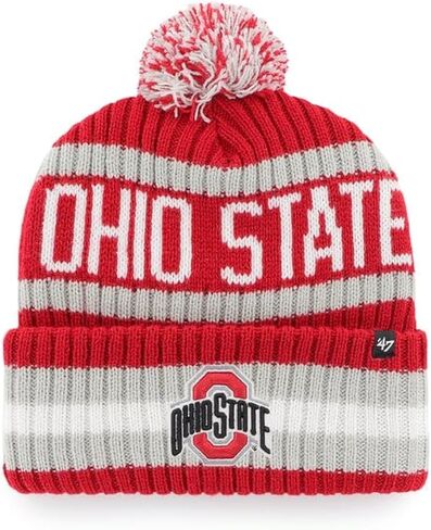 NCAA Unisex-Adult Team Color Officially Licensed Primary Logo Bering Sport Knit Cuffed Pom Beanie Cold Weather Hat in Saudi Arabia