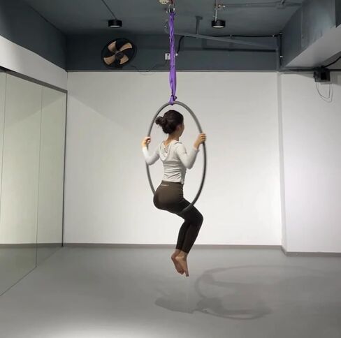 حبال دائرية لا نهاية لها لمنصة Lyra Hoop Rig، مجموعة حبال رفع بوليستر من الحرير الجوي، سعة بوليستر شديدة التحمل 5300 رطل سعة رأسية (أرجواني، 3 أقدام) in Saudi Arabia