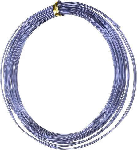 uxcell 18 Gauge 1mm Aluminum Wire, 32.8 Ft(10m) Bendable Metal Wire Jewelry Craft Wire Beading Armature Wire for DIY Crafts Wreath Making Sculpting Floral Bonsai Trees, Light Purple in Saudi Arabia