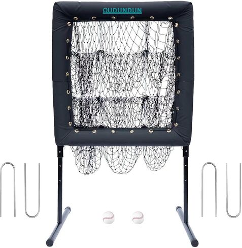 9 Hole Pitching Net,Softball & Baseball Pitching Target,3 Level Adjustable Height, Portable Training Equipment for Hitting and Pitching Practice，+2 Weighted Practice Balls in Saudi Arabia