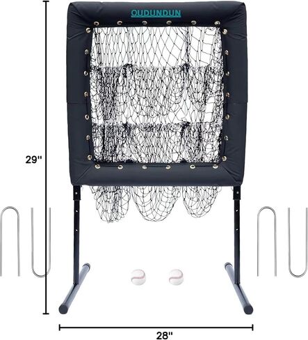 9 Hole Pitching Net,Softball & Baseball Pitching Target,3 Level Adjustable Height, Portable Training Equipment for Hitting and Pitching Practice，+2 Weighted Practice Balls in Saudi Arabia