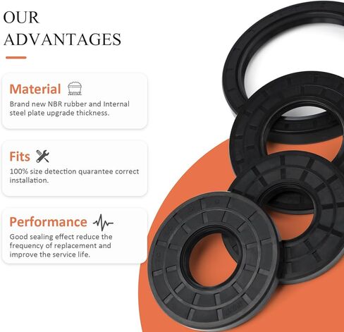XiKe 1PCS Oil Seal, Lip Seals, TC 100mm x 155mm x 16mm, Nitrile Rubber Double Lip Spring-Loaded Oil Shaft Seal, Designed for Bearing Shaft, Black in Saudi Arabia