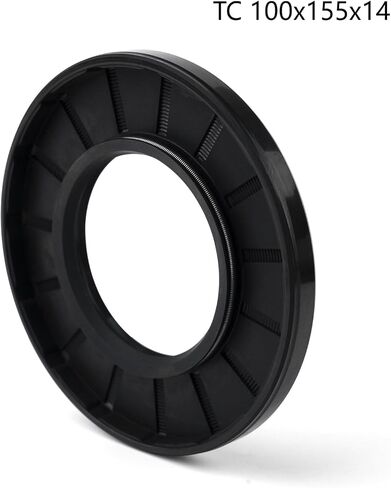 XiKe 1PCS Oil Seal, Lip Seals, TC 100mm x 155mm x 16mm, Nitrile Rubber Double Lip Spring-Loaded Oil Shaft Seal, Designed for Bearing Shaft, Black in Saudi Arabia