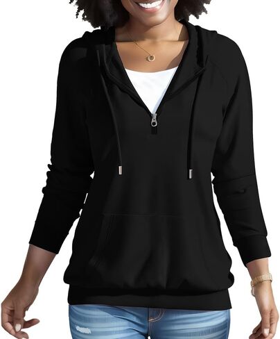 بلوفر نسائي بغطاء للرأس من Nimsruc، بأكمام طويلة، وبلوزات كاجوال كبيرة الحجم in Kuwait